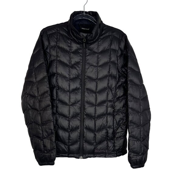 Marmot Women's 800 Fill Down Puffer Jacket in Black Size Medium - Picture 1 of 14